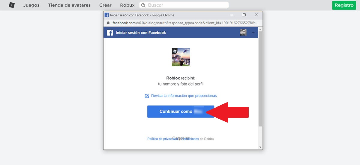 Como Iniciar Sesion En Roblox Con Facebook Pc Y Android - robloxcom inicio facebook
