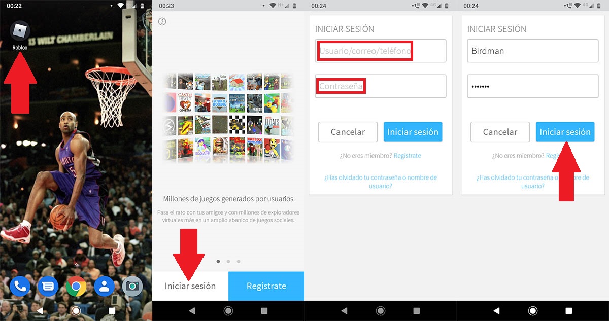 Como Iniciar Sesion En Roblox Con Facebook Pc Y Android - inicio google chrome inicio fotos de roblox