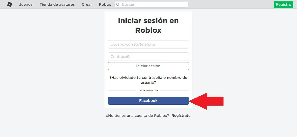 Como Iniciar Sesión con Facebook en Roblox 2023 - PROJAKER