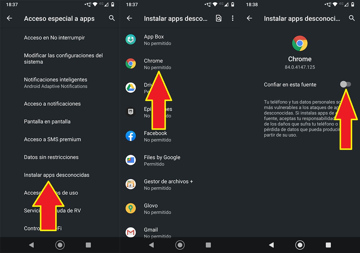 Instalar aplicaciones apk en Android