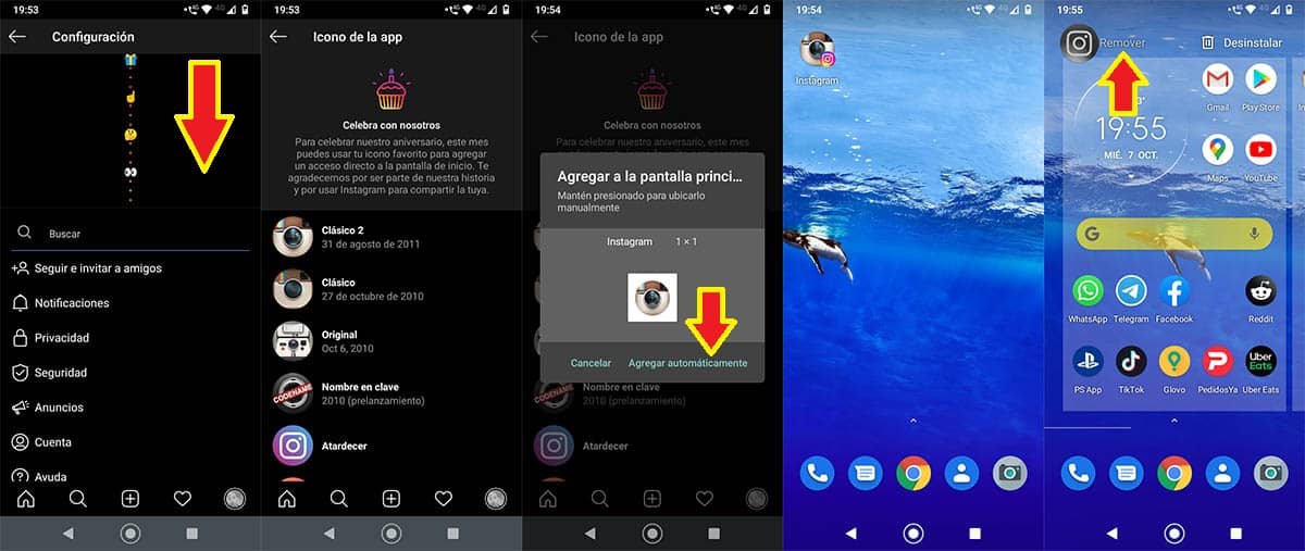 Instagram iconos Android