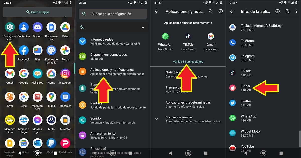 Configuración Tinder Android