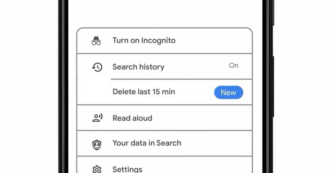 Dentro de poco podrás eliminar los últimos 15 minutos del historial de Google