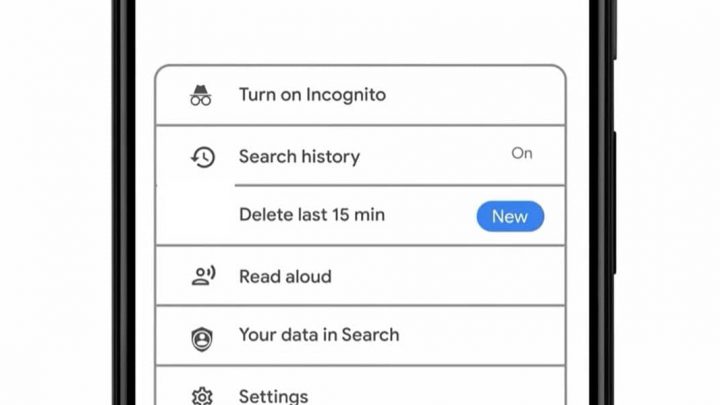 Dentro de poco podrás eliminar los últimos 15 minutos del historial de Google