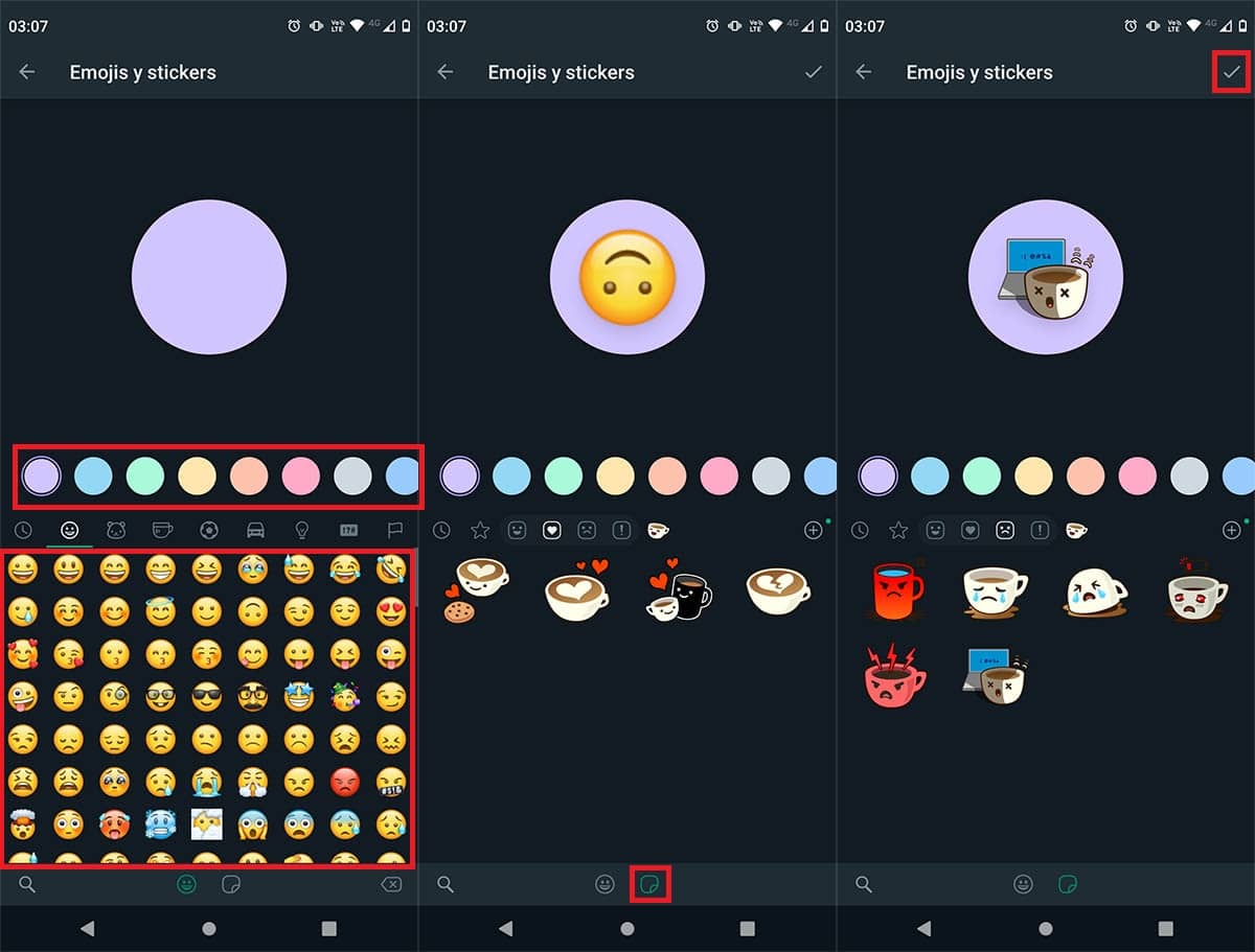 Poner sticker o emoji como foto del grupo WhatsApp