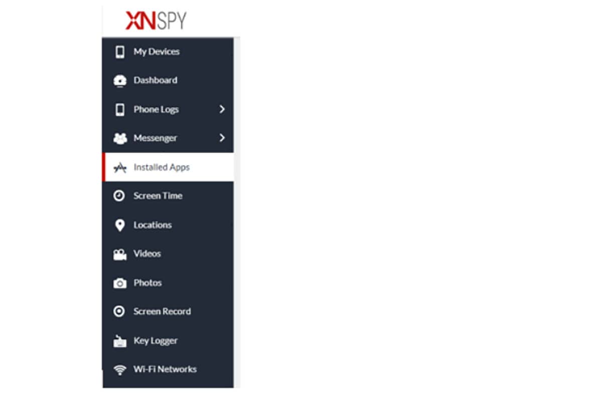 Acceder al menu de opciones de XNSPY
