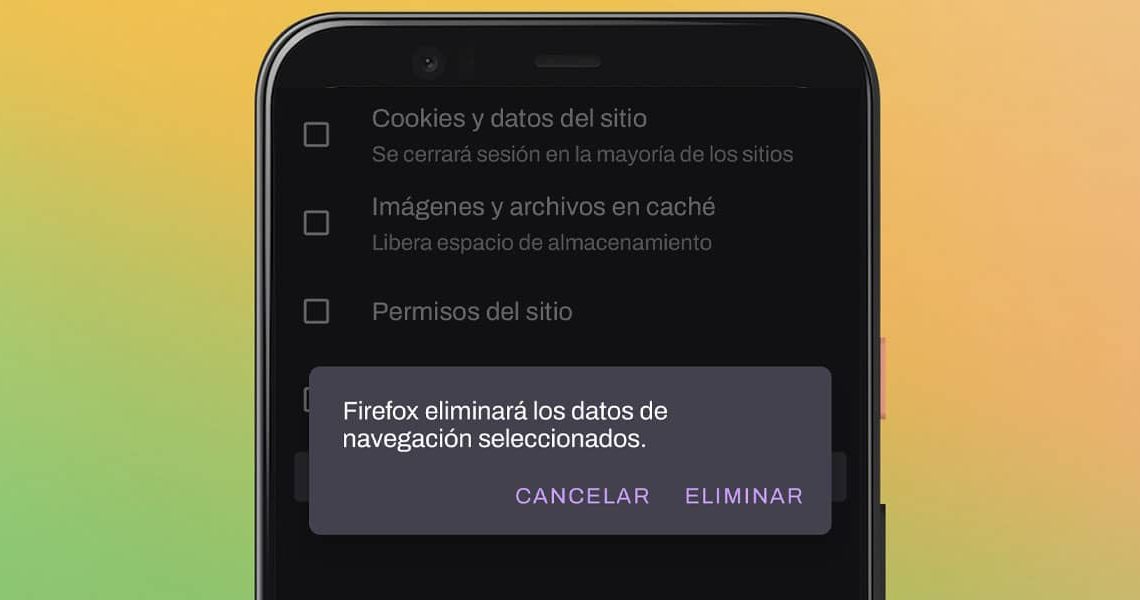 Cómo eliminar todo el historial en Firefox para Android