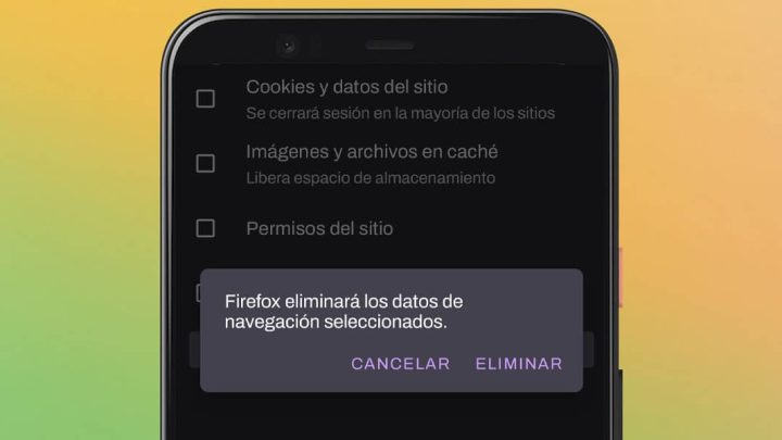 Cómo eliminar todo el historial en Firefox para Android